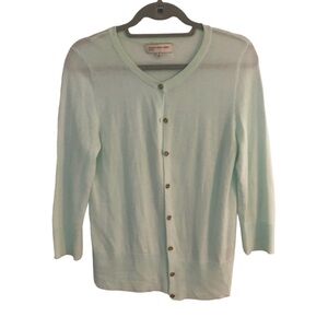 Jones New York Mary Jane Mint Green 3/4 Sleeve button up  Cardigan